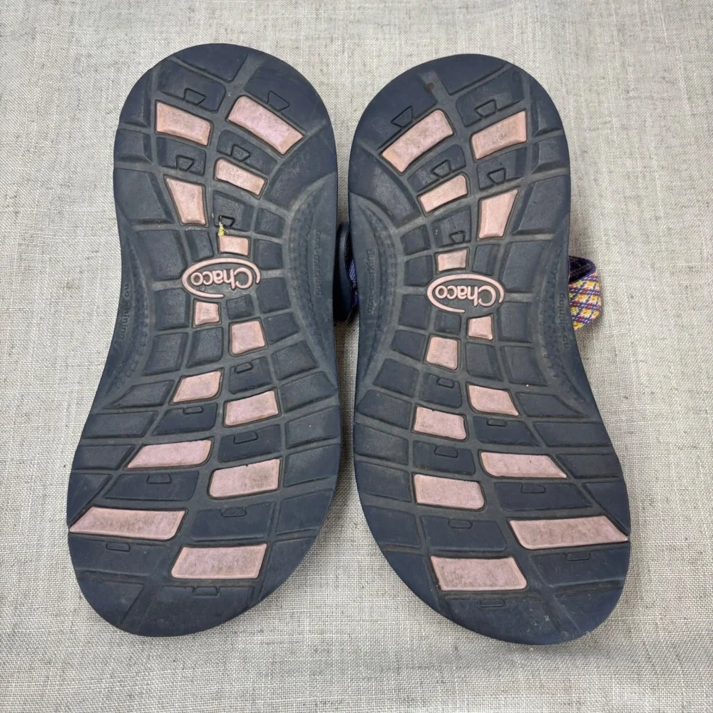 Chaco Z1 Ecotread Sandals Purple Yellow Strappy Sport Hiking Water Kids Size 2